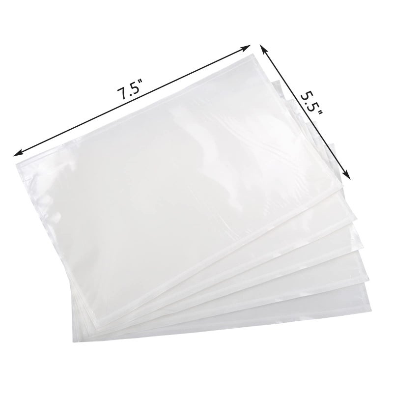 RyhamPaper أظرف قائمة التعبئة من رايهام، شفافة 7.5" × 5.5" أظرف ملصقات شحن ذاتية اللصق (100 قطعة) - Image 4